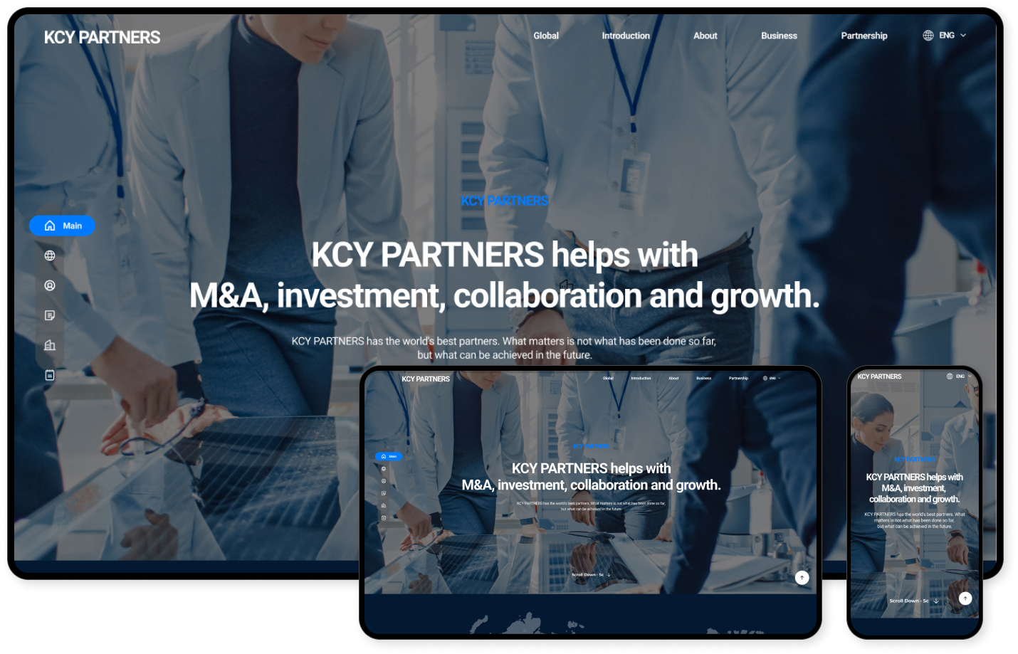 디자인펀치 제작 - KCY PARTNERS Responsive Web/App, Landing Page 상세 디자인 (PC)
